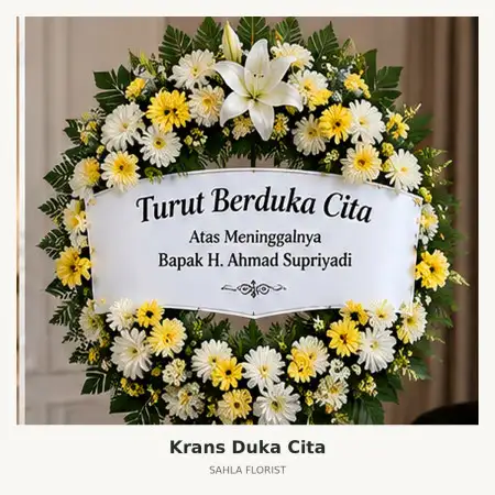 Krans Bunga Duka Neo Soho