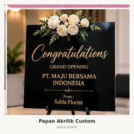 Papan Bunga Akrilik Neo Soho